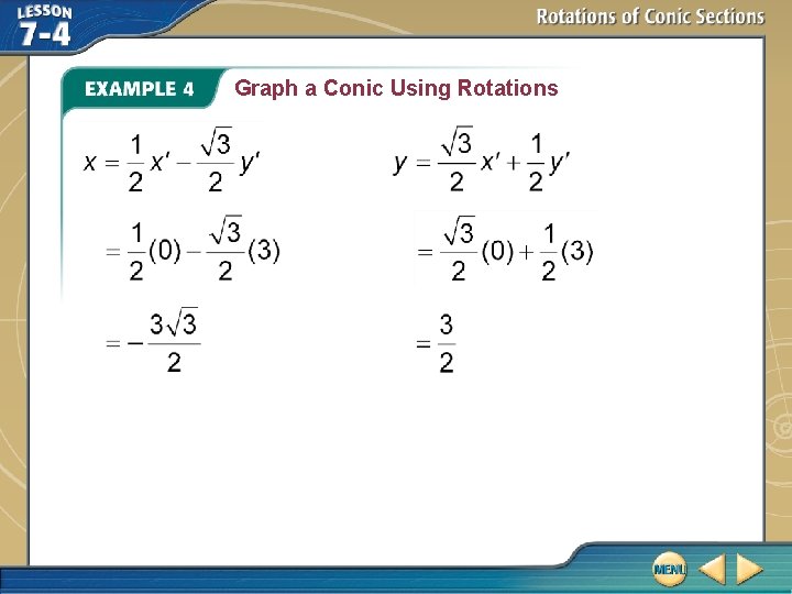 Graph a Conic Using Rotations 