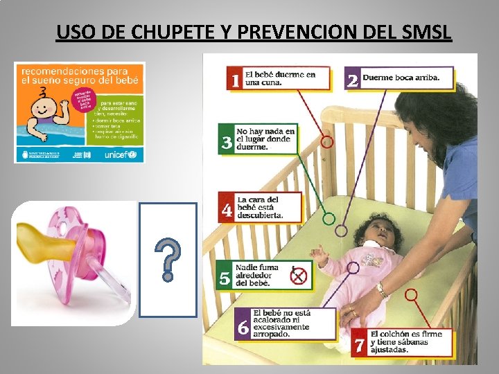 USO DE CHUPETE Y PREVENCION DEL SMSL 