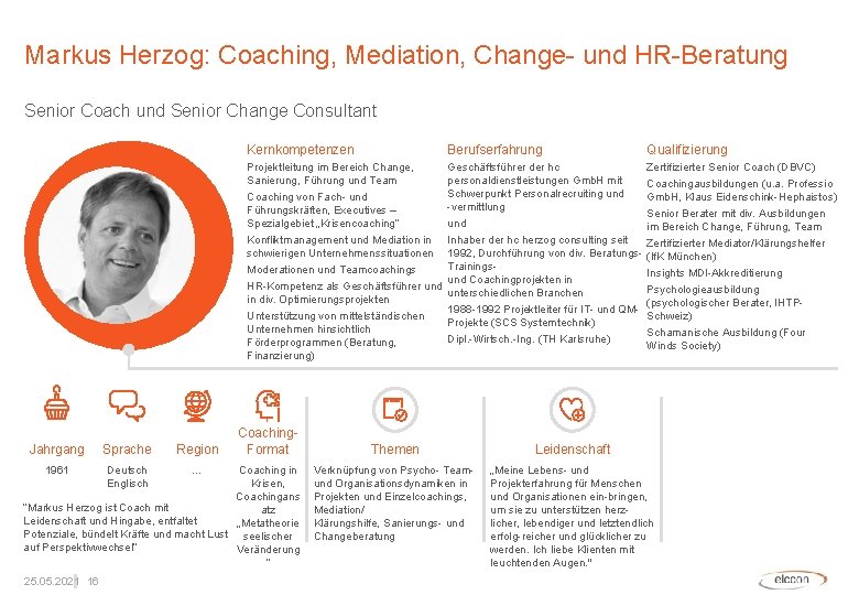 Markus Herzog: Coaching, Mediation, Change- und HR-Beratung Senior Coach und Senior Change Consultant Jahrgang