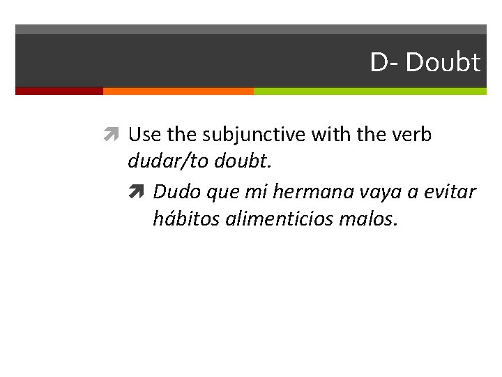El subjuntivo Realidades 3 Captulo 3 El subjuntivo