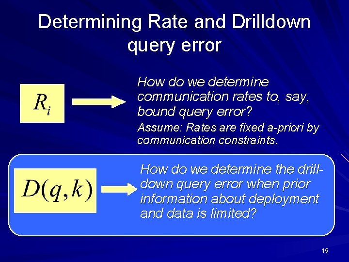 Determining Rate and Drilldown query error How do we determine communication rates to, say,