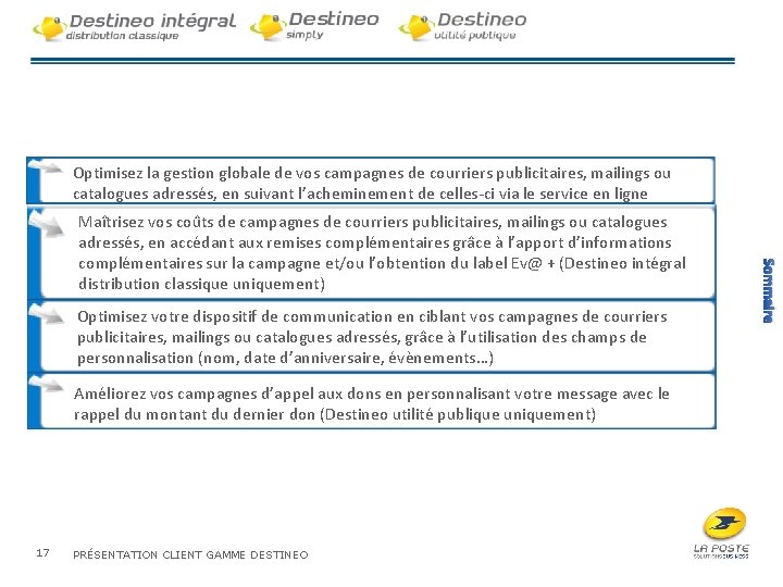 Optimisez la gestion globale de vos campagnes de courriers publicitaires, mailings ou catalogues adressés,