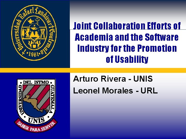Joint Collaboration Efforts of Academia and the Software Industry for the Promotion of Usability