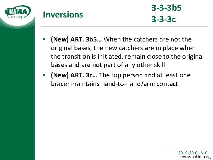 Inversions 3 -3 -3 b 5 3 -3 -3 c • (New) ART. 3