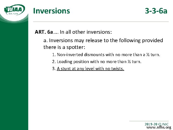 Inversions 3 -3 -6 a ART. 6 a…. In all other inversions: a. Inversions