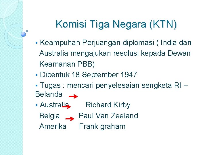 Komisi Tiga Negara (KTN) Keampuhan Perjuangan diplomasi ( India dan Australia mengajukan resolusi kepada Komisi Tiga Negara (KTN) Keampuhan Perjuangan diplomasi ( India dan Australia mengajukan resolusi kepada