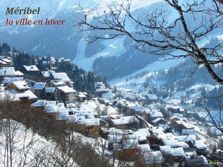 Méribel la ville en hiver 