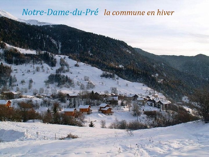 Notre-Dame-du-Pré la commune en hiver 