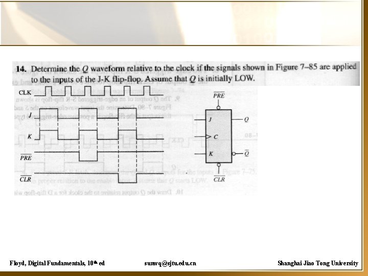 Floyd, Digital Fundamentals, 10 th ed sunwq@sjtu. edu. cn Shanghai Jiao Tong University 