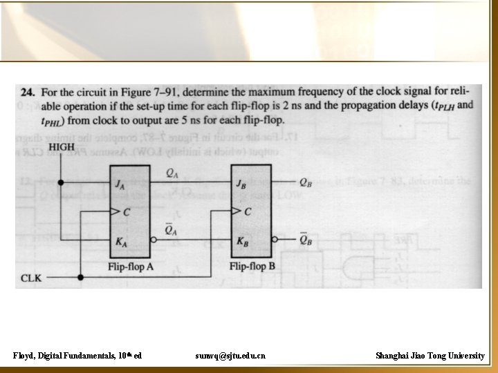 Floyd, Digital Fundamentals, 10 th ed sunwq@sjtu. edu. cn Shanghai Jiao Tong University 