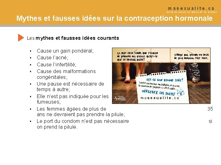 masexualite. ca Mythes et fausses idées sur la contraception hormonale Les mythes et fausses