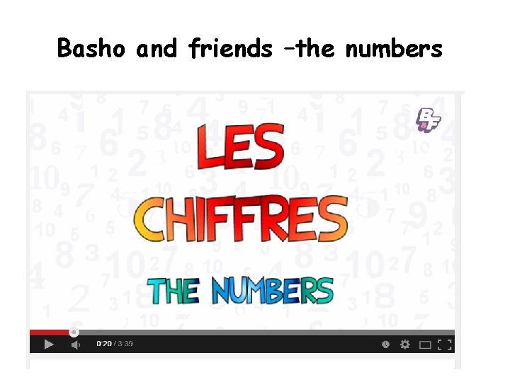 Basho and friends –the numbers 
