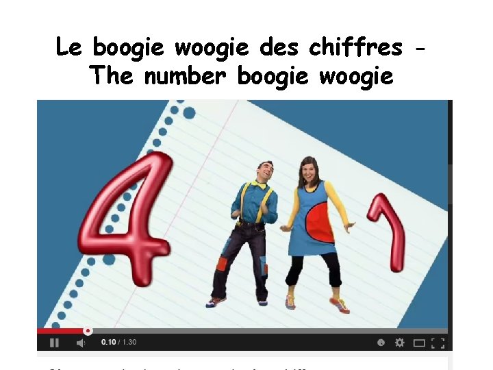 Le boogie woogie des chiffres The number boogie woogie 