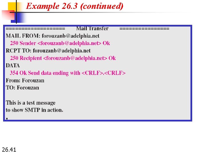 Example 26. 3 (continued) 26. 41 