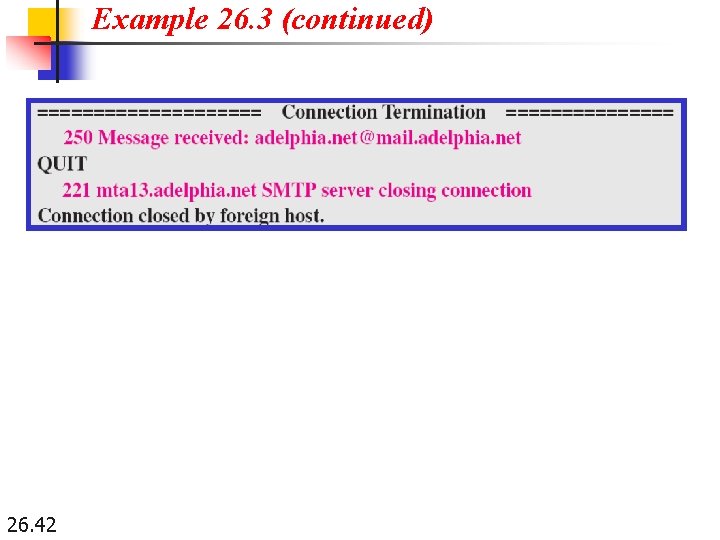 Example 26. 3 (continued) 26. 42 