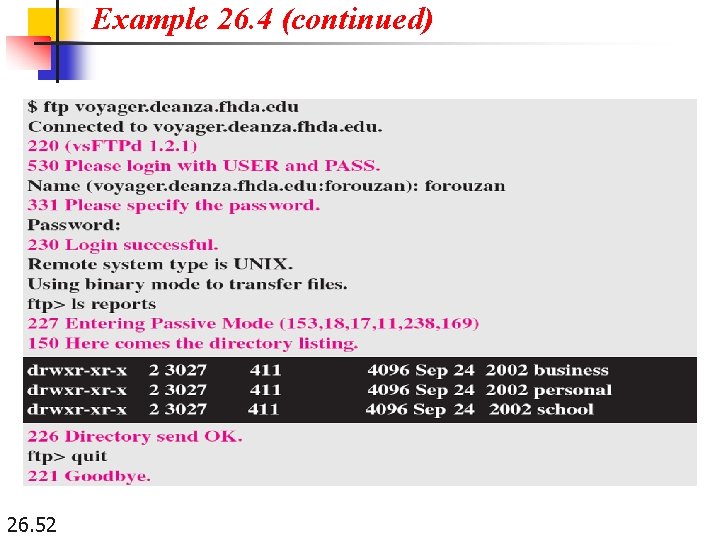 Example 26. 4 (continued) 26. 52 