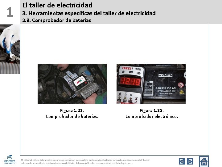 1 El taller de electricidad 3. Herramientas específicas del taller de electricidad 3. 9.