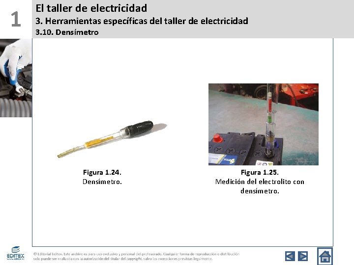 1 El taller de electricidad 3. Herramientas específicas del taller de electricidad 3. 10.
