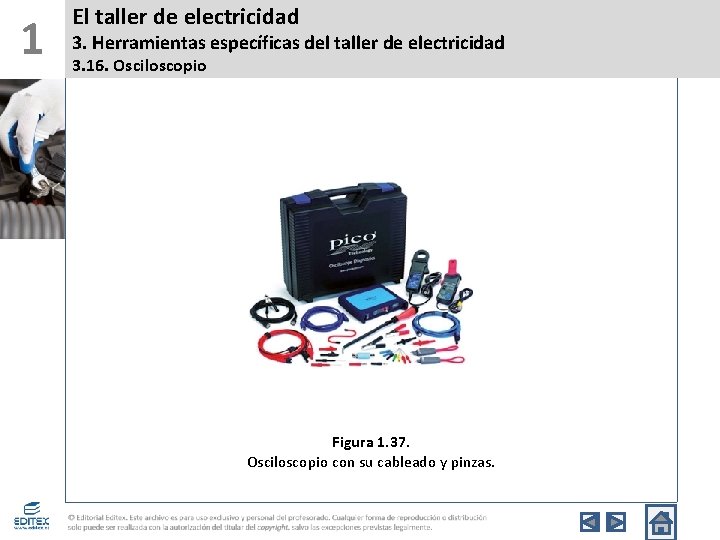 1 El taller de electricidad 3. Herramientas específicas del taller de electricidad 3. 16.