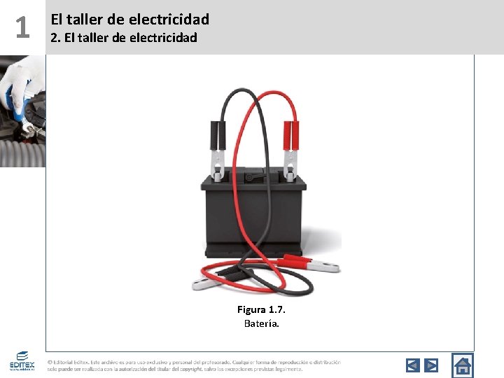 1 El taller de electricidad 2. El taller de electricidad Figura 1. 7. Batería.