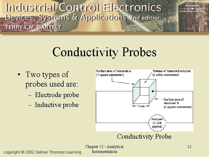 Conductivity Probes • Two types of probes used are: – Electrode probe – Inductive