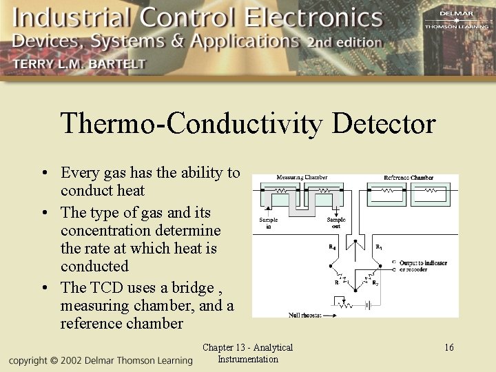 Thermo-Conductivity Detector • Every gas has the ability to conduct heat • The type