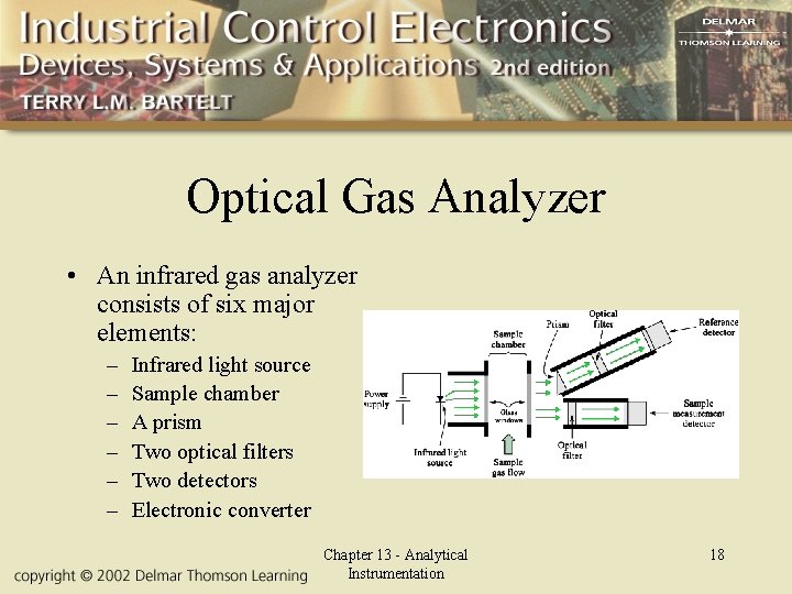 Optical Gas Analyzer • An infrared gas analyzer consists of six major elements: –