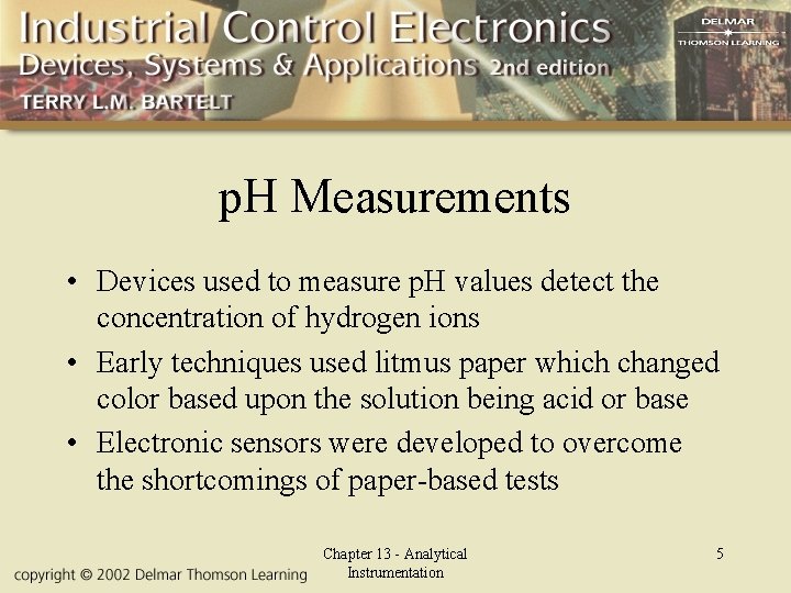 p. H Measurements • Devices used to measure p. H values detect the concentration