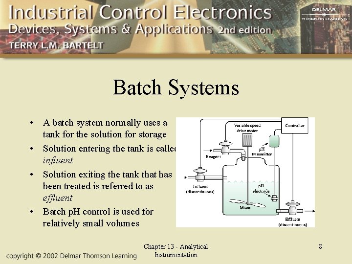 Batch Systems • A batch system normally uses a tank for the solution for