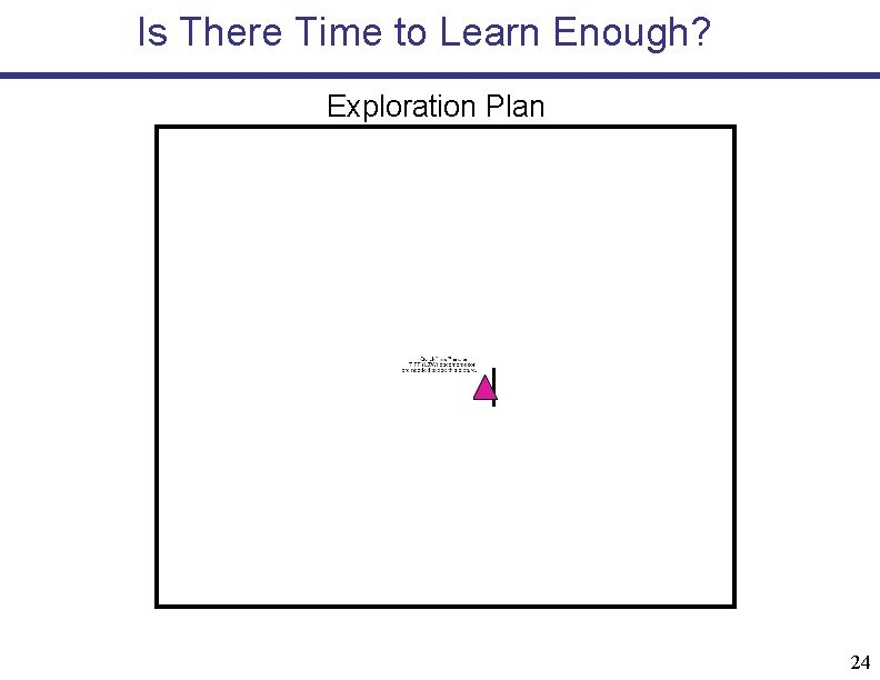 Is There Time to Learn Enough? Exploration Plan 24 