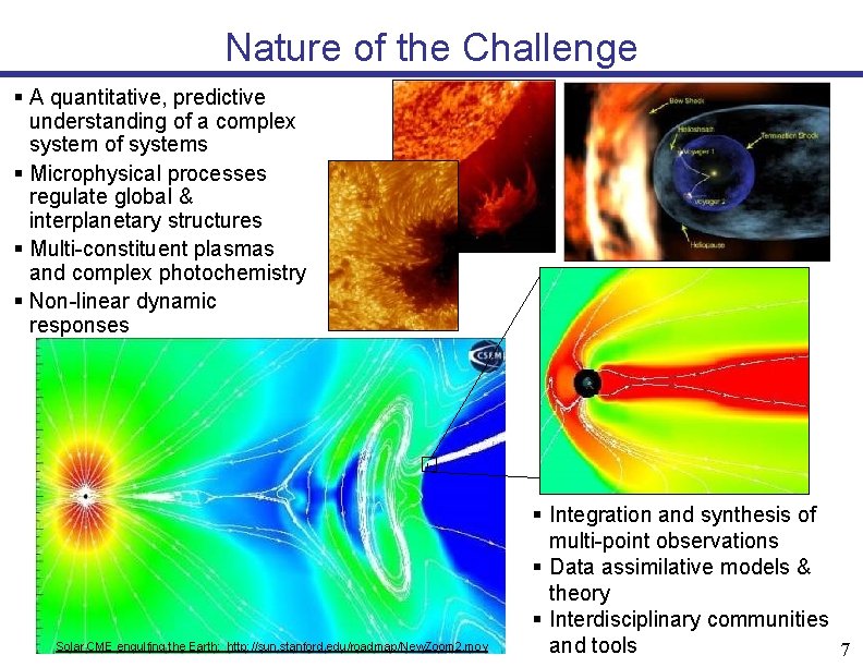 Nature of the Challenge § A quantitative, predictive understanding of a complex system of