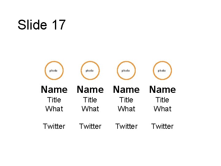 Slide 17 photo Name Title What Twitter 