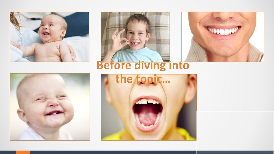 Before diving into the topic… 