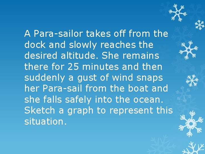 A Para-sailor takes off from the dock and slowly reaches the desired altitude. She