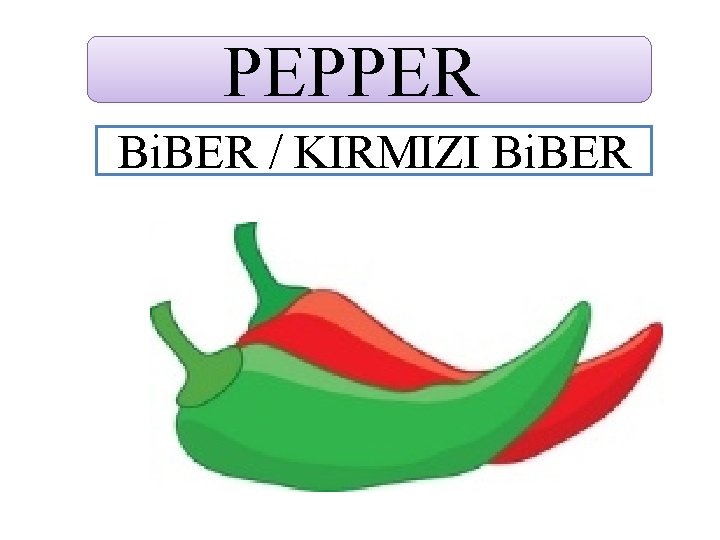 PEPPER Bi. BER / KIRMIZI Bi. BER 