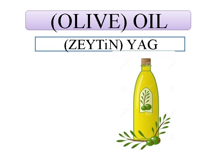 (OLIVE) OIL (ZEYTi. N) YAG 