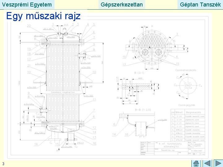 Veszprémi Egyetem Egy műszaki rajz 3 Gépszerkezettan Géptan Tanszék 