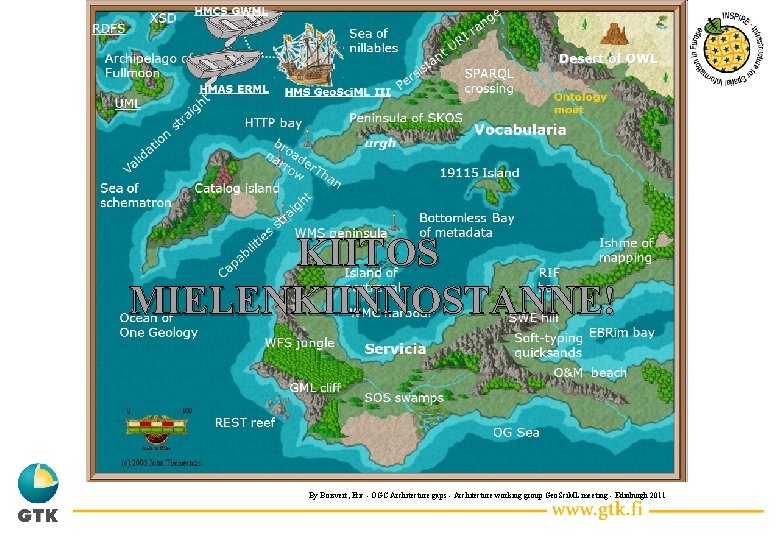 KIITOS MIELENKIINNOSTANNE! By Boisvert, Eric - OGC Architecture gaps - Architecture working group Geo.