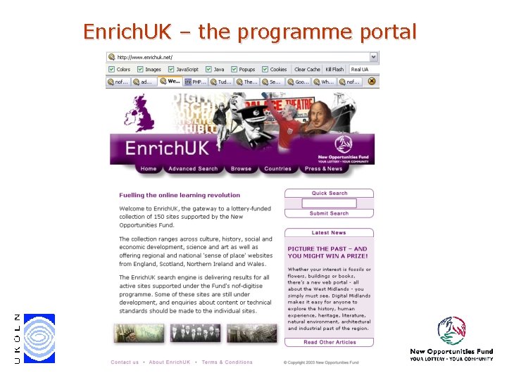 Enrich. UK – the programme portal Enrich. UK – the programme portal