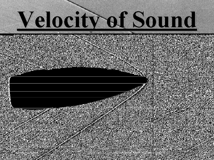 Velocity of Sound 