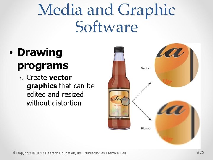 Media and Graphic Software • Drawing programs o Create vector graphics that can be