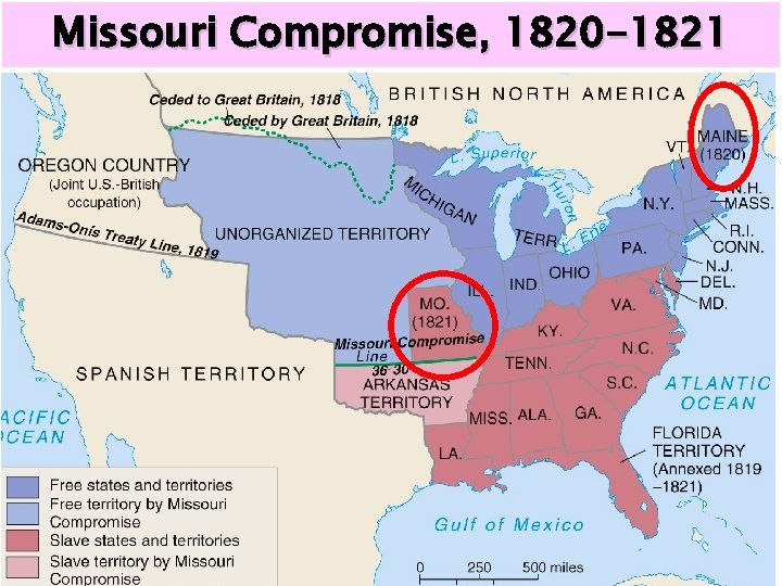 Missouri Compromise, 1820 -1821 