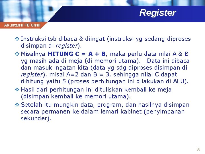 Register Akuntansi FE Unsil v Instruksi tsb dibaca & diingat (instruksi yg sedang diproses