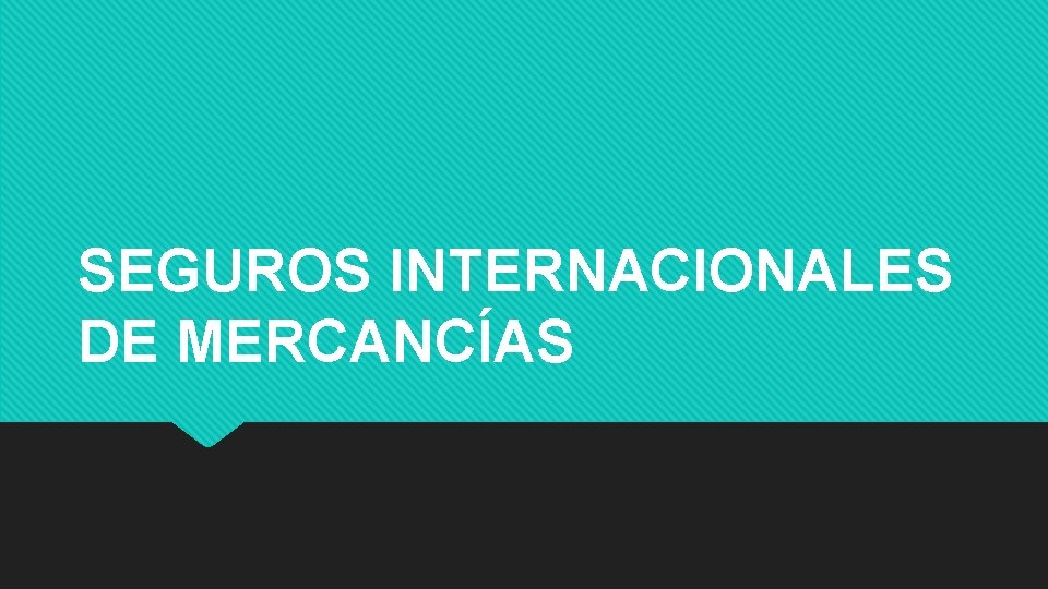 SEGUROS INTERNACIONALES DE MERCANCÍAS 