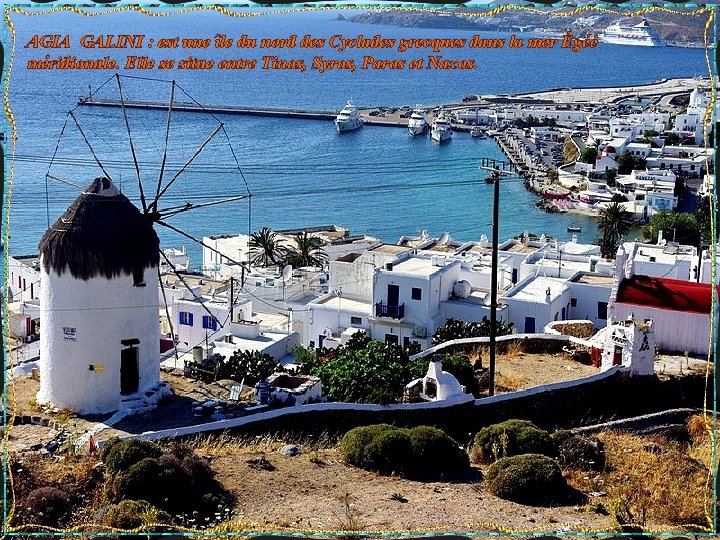 AGIA GALINI : est une île du nord des Cyclades grecques dans la mer