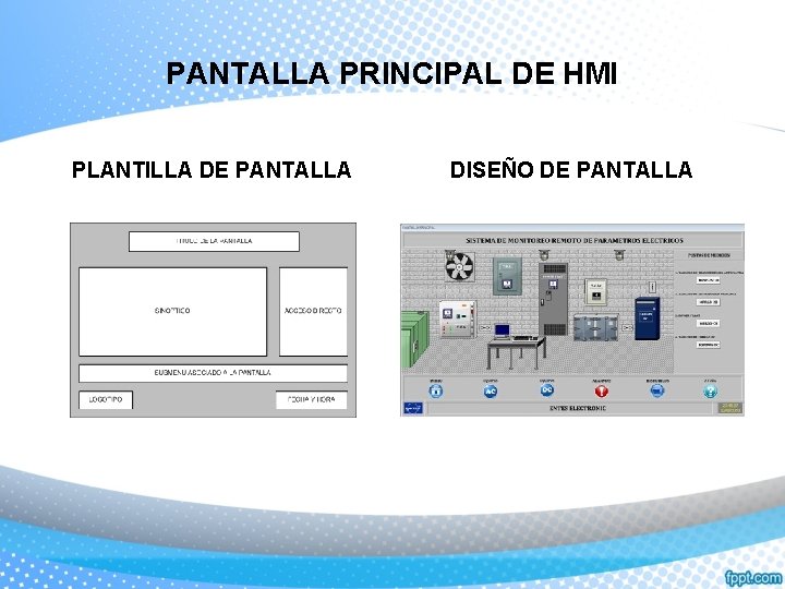 PANTALLA PRINCIPAL DE HMI PLANTILLA DE PANTALLA DISEÑO DE PANTALLA 
