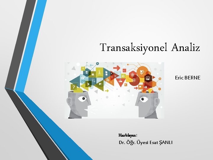 Transaksiyonel Analiz Eric BERNE Hazırlayan: Dr. Öğr. Üyesi Esat ŞANLI 