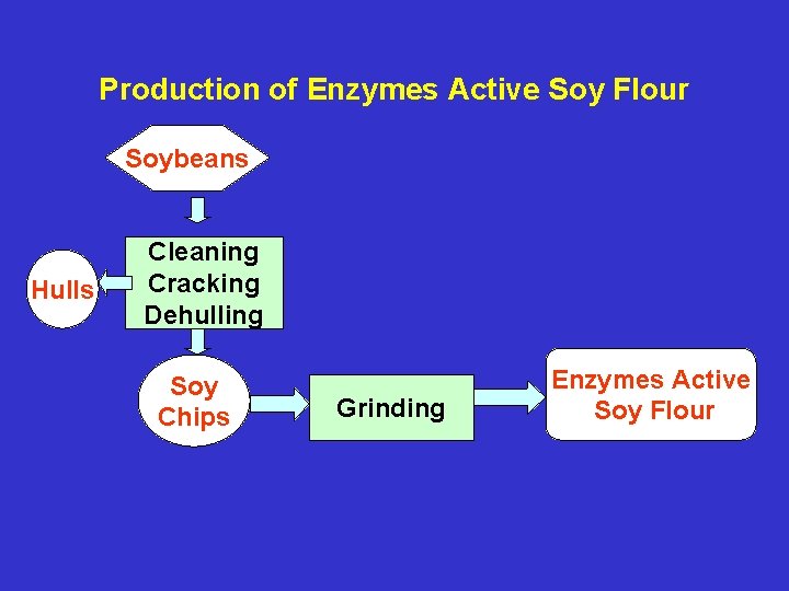 Production of Enzymes Active Soy Flour Soybeans Hulls Cleaning Cracking Dehulling Soy Chips Grinding