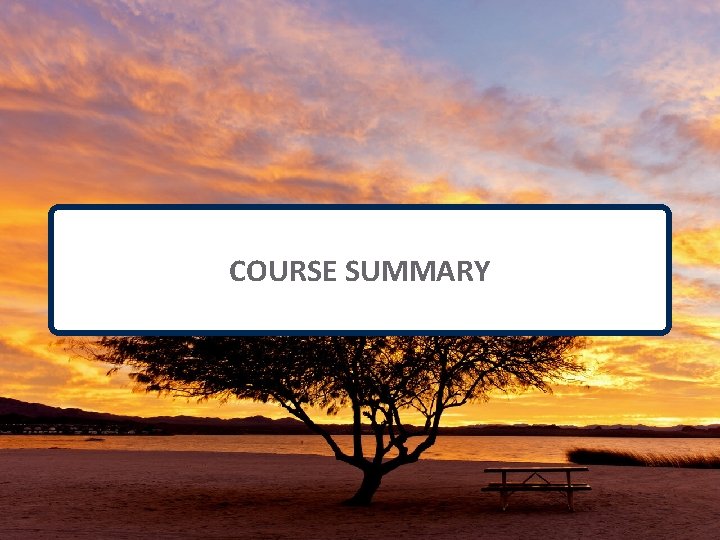 COURSE SUMMARY COURSE SUMMARY