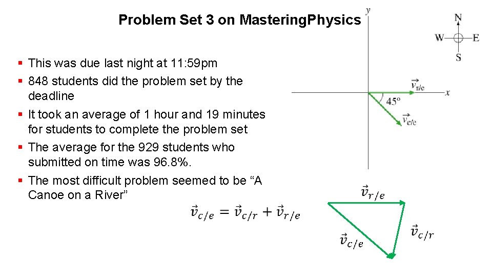 Problem Set 3 on Mastering. Physics § This was due last night at 11: